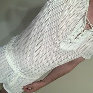 Two piece outfit. See-through.